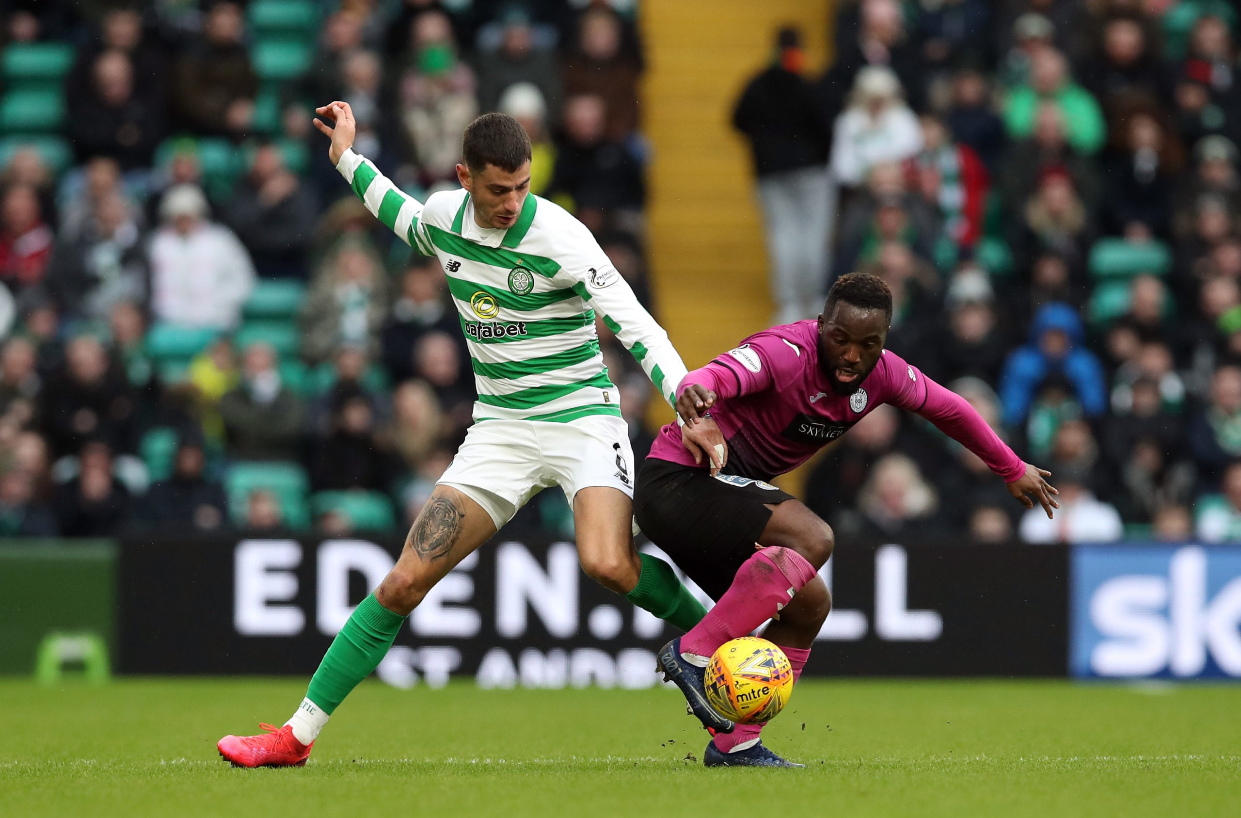 Celtic in action against St Mirren