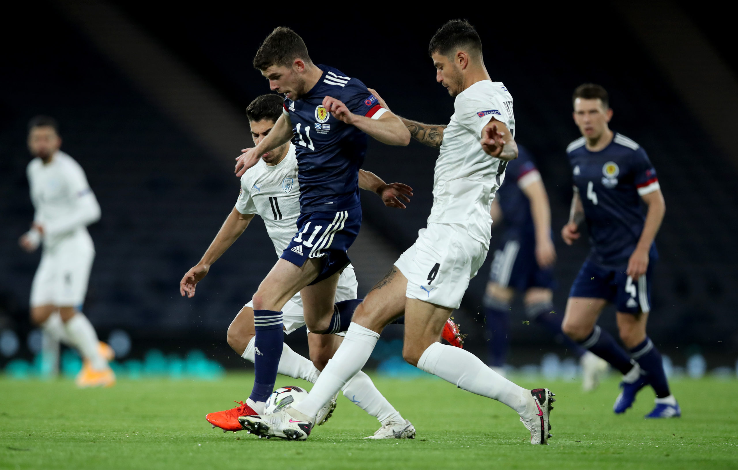 Nir Bittom in action against Scotland