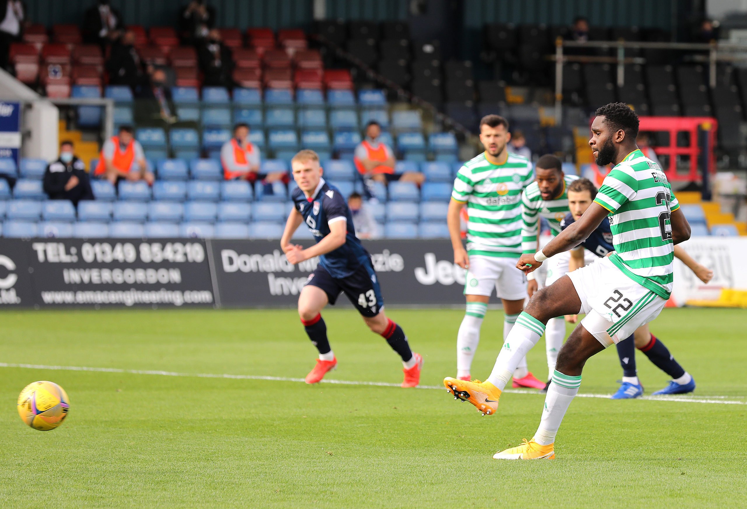 Odsonne Edouard's penalty put Celtic 1-0 up against Ross County