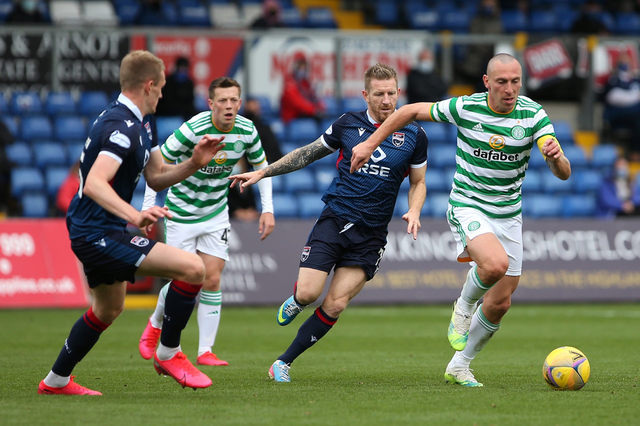 Scott Brown in action against Ross County