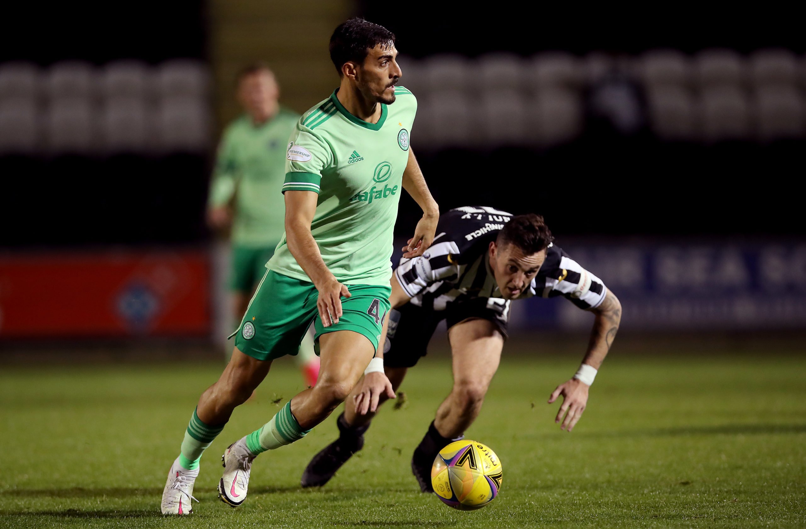 Hatem Elhamed in action against St Mirren