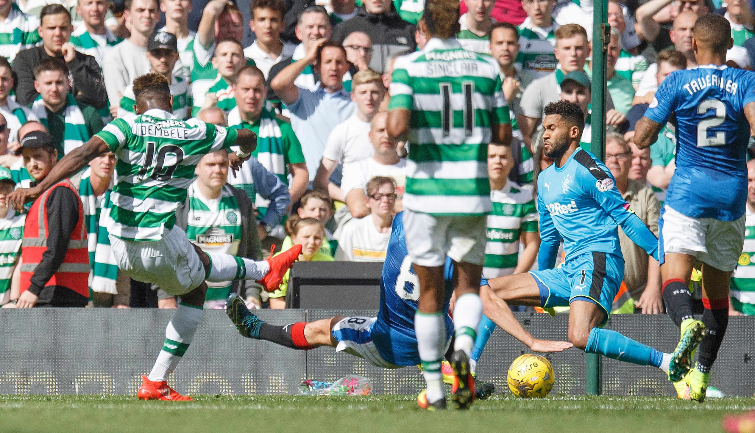 Dembele sweeps in his third goal