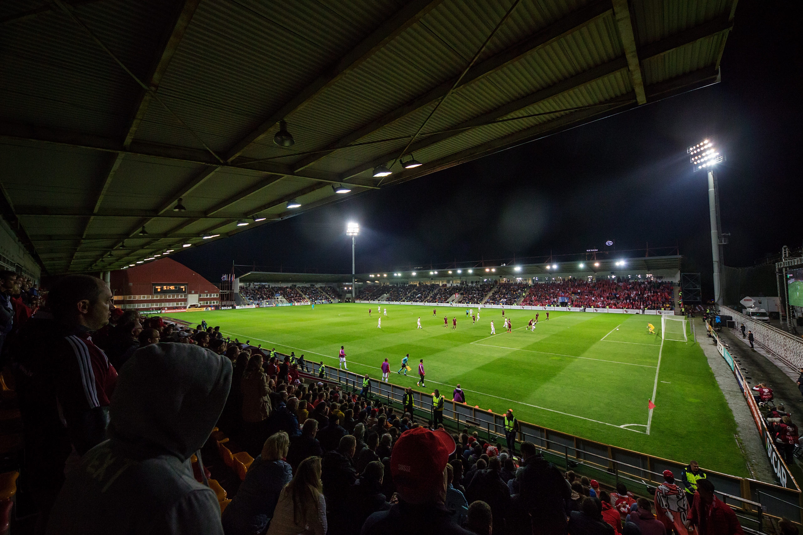 The Skonto Stadium took some damage tonight