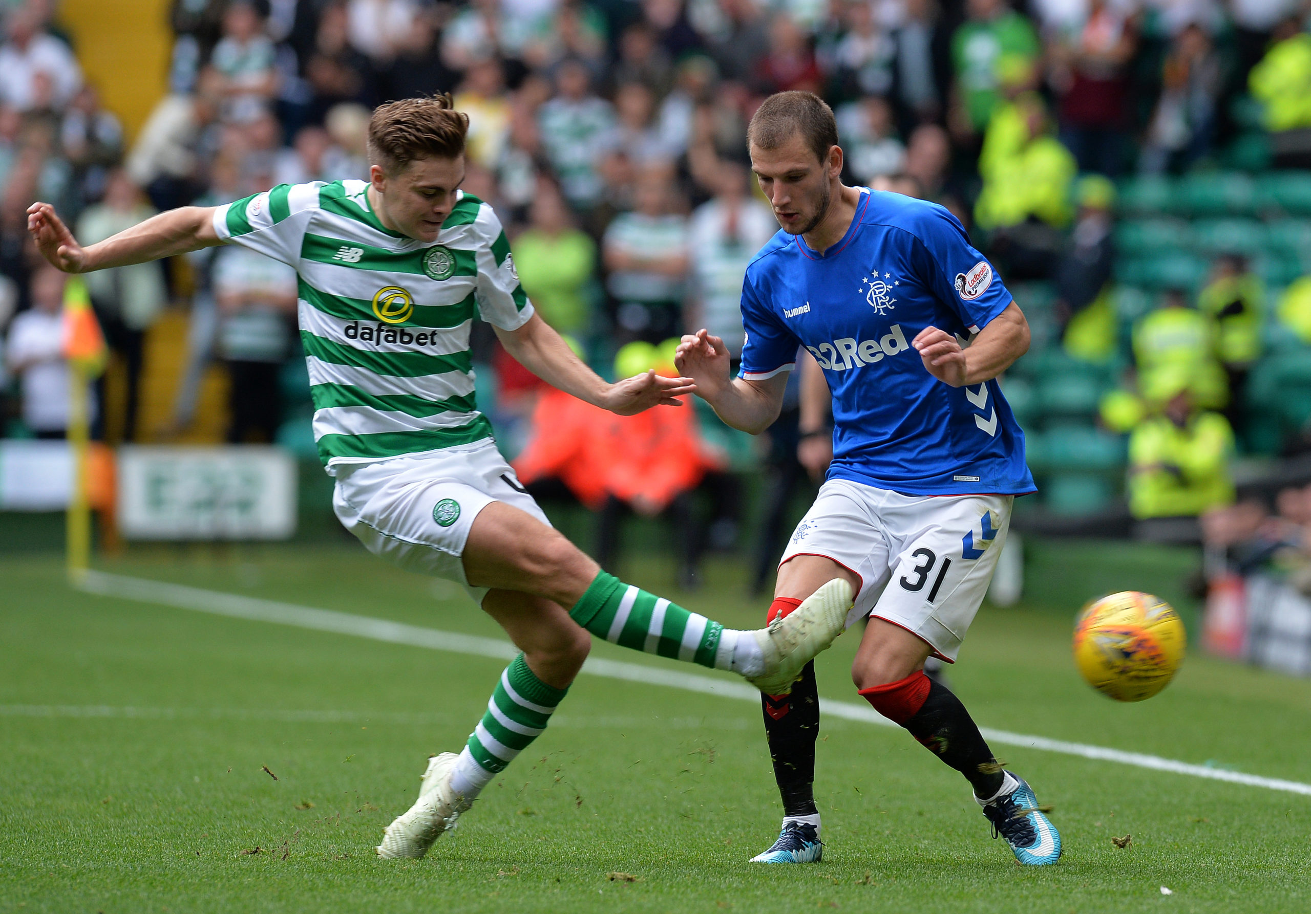 Celtic star James Forrest against Rangers