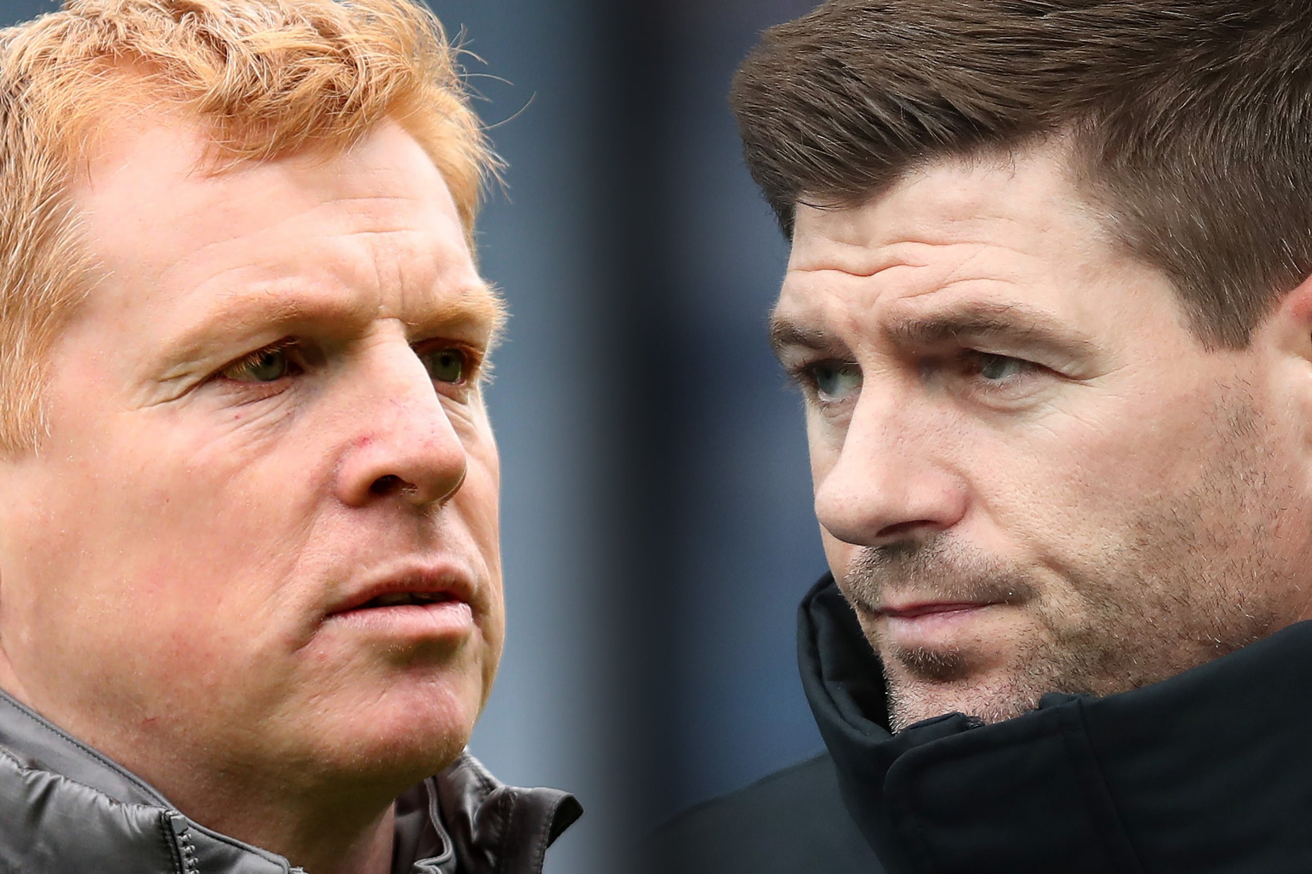 Celtic manager Neil Lennon and Rangers boss Steven Gerrard