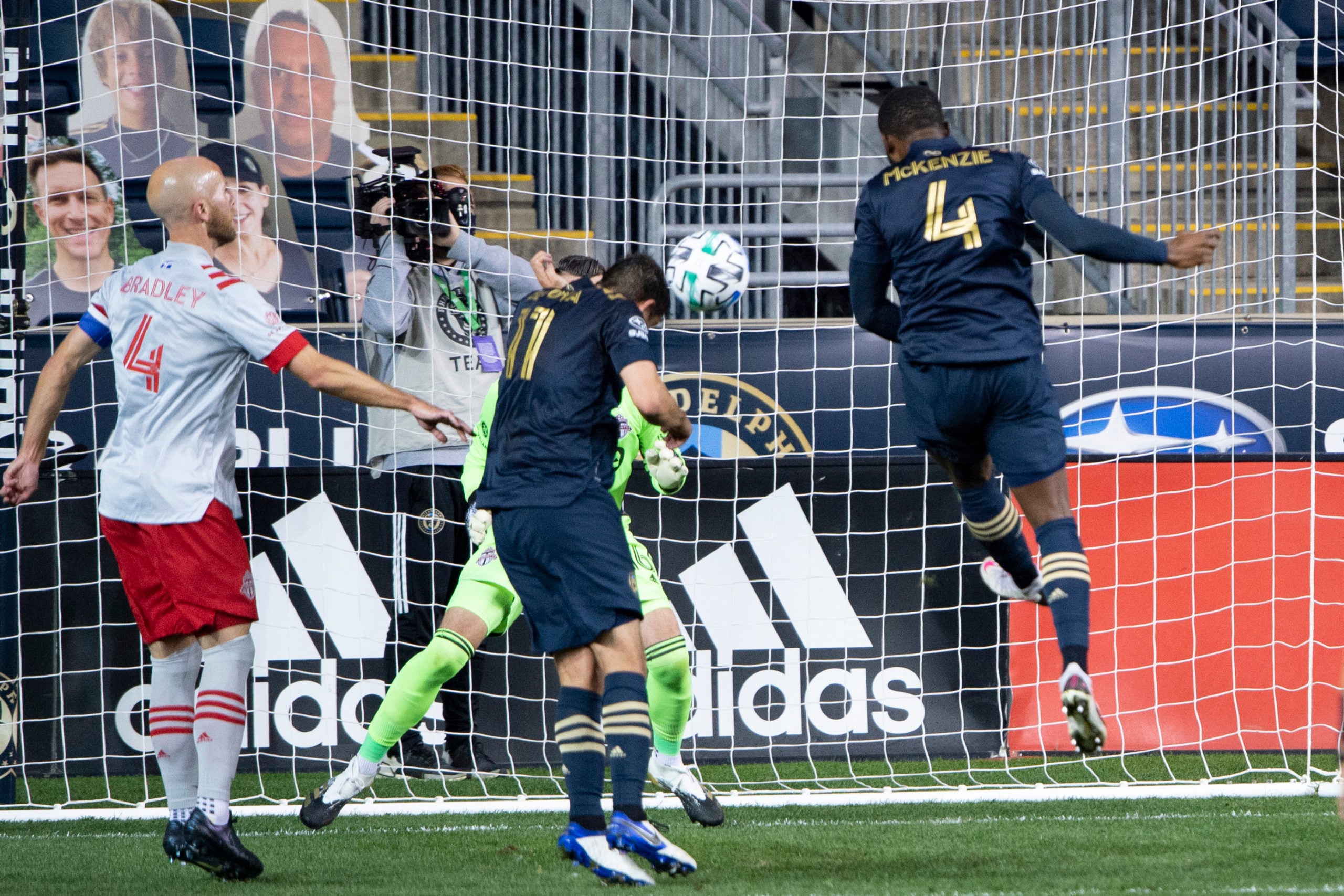 Mark McKenzie scores against Toronto