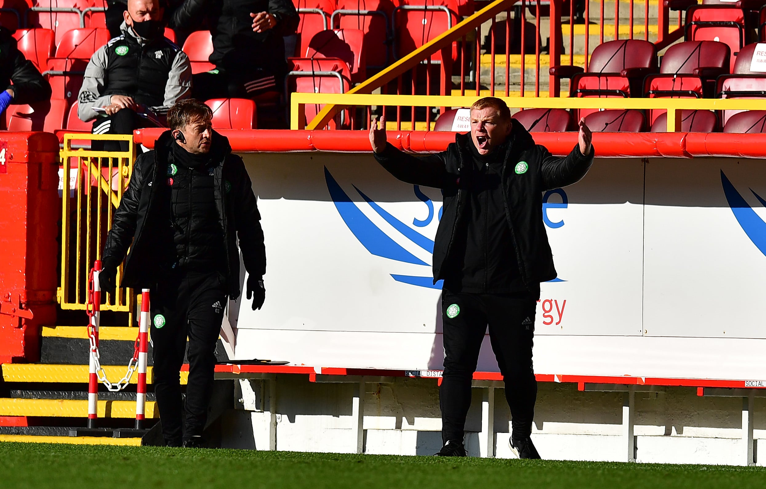 Celtic manager Neil Lennon at Pittodrie