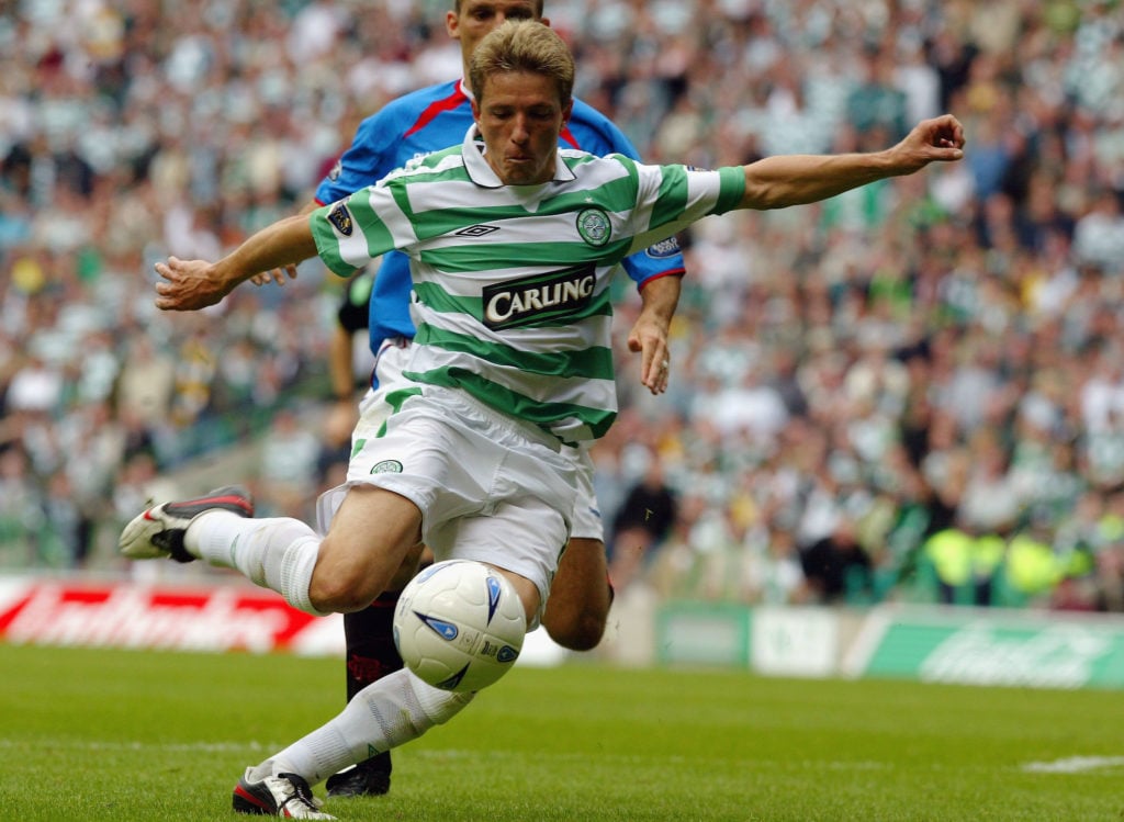 Juninho in action on his Celtic debut