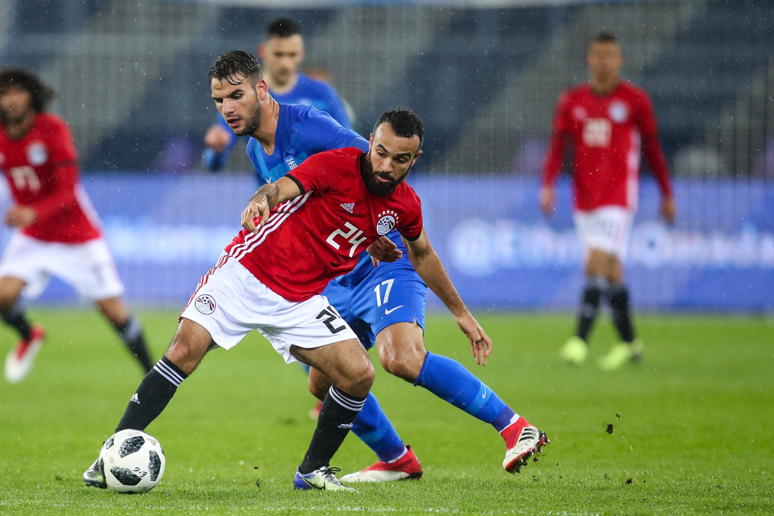 Reported Celtic target Mohamed Magdy in action for Egypt