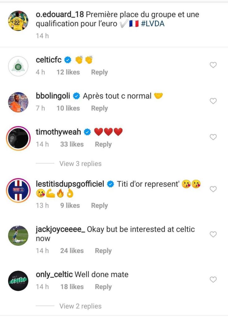 Odsonne Edouard's Instagram
