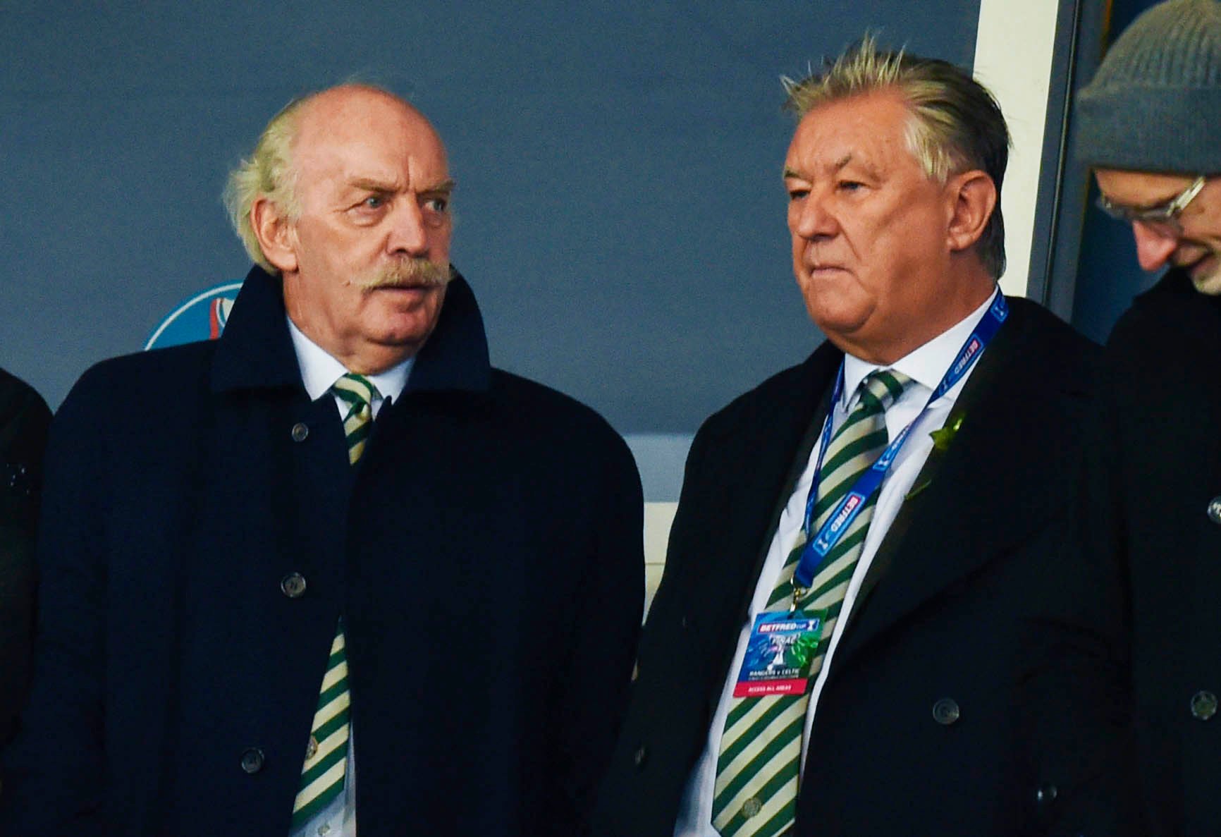 Celtic's largest shareholder Dermot Desmond and Chief Executive Peter Lawwell