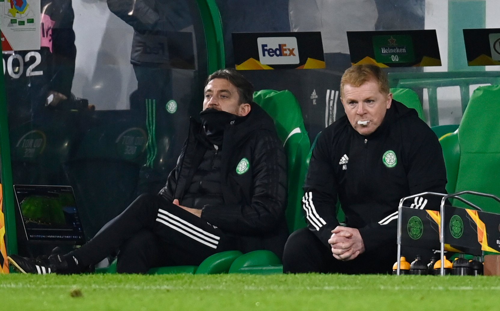 Neil Lennon watches on as Celtic lose to Sparta Prague