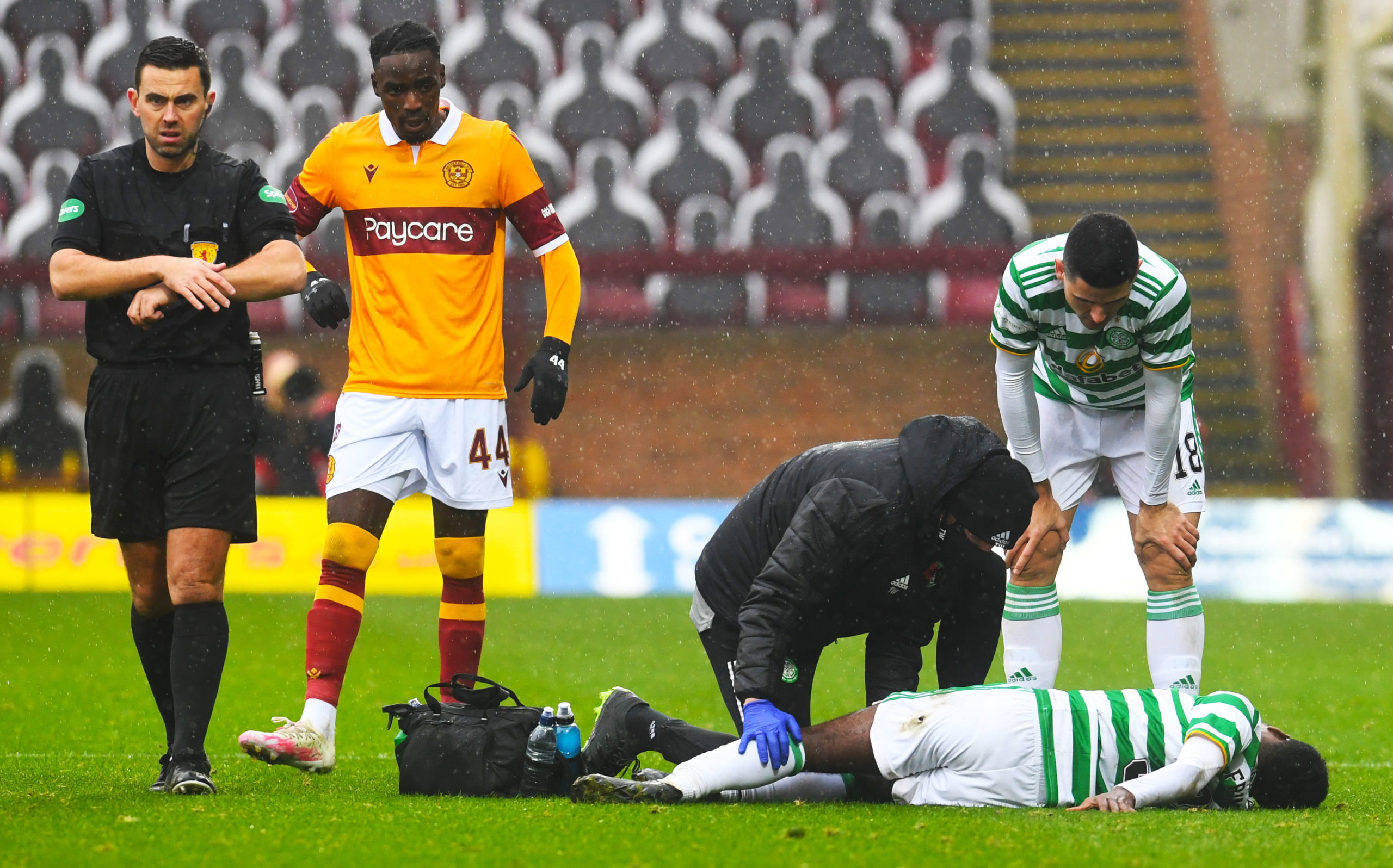 Jeremie Frimpong suffers ridiculous challenge at Fir Park and the Celtic fans aren't happy