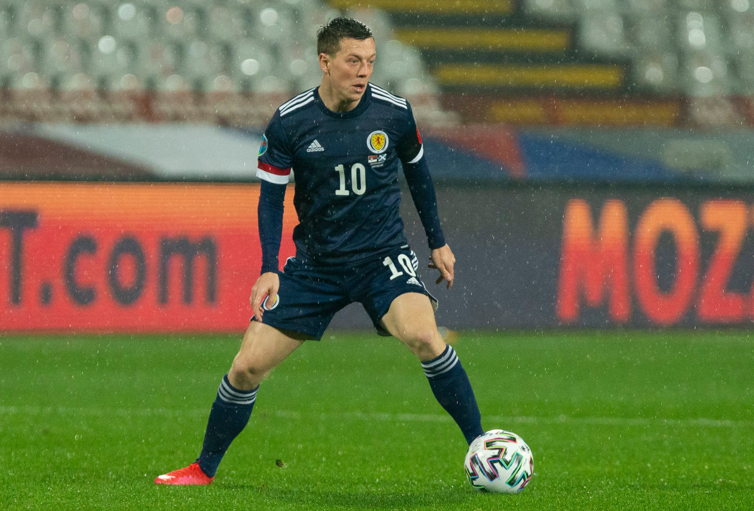Callum McGregor in action for Scotland