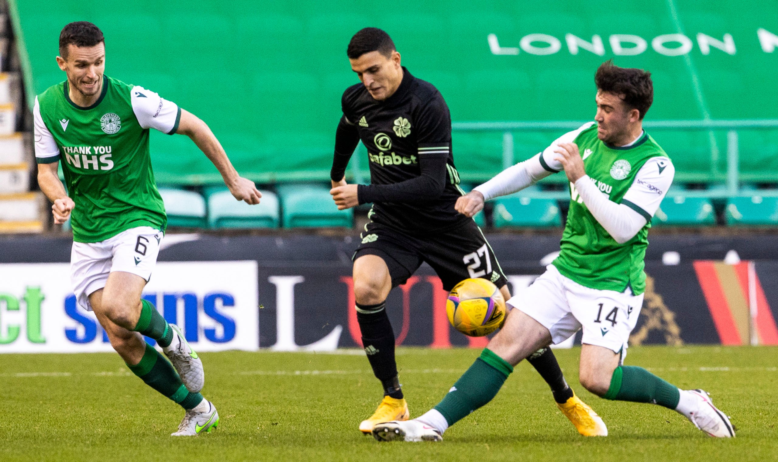 Mo Elyounoussi in action for Celtic