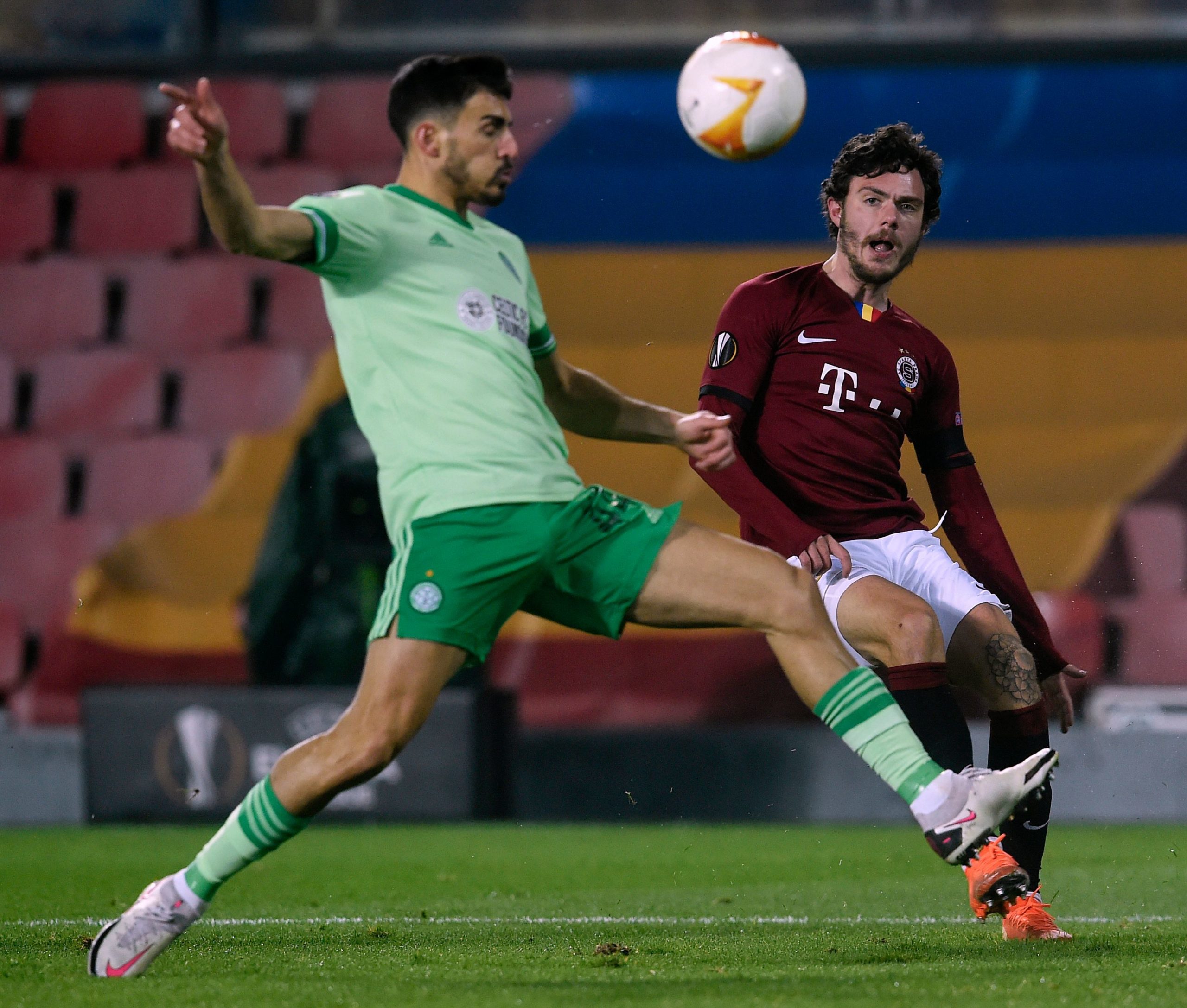 Celtic in action against Sparta Prague