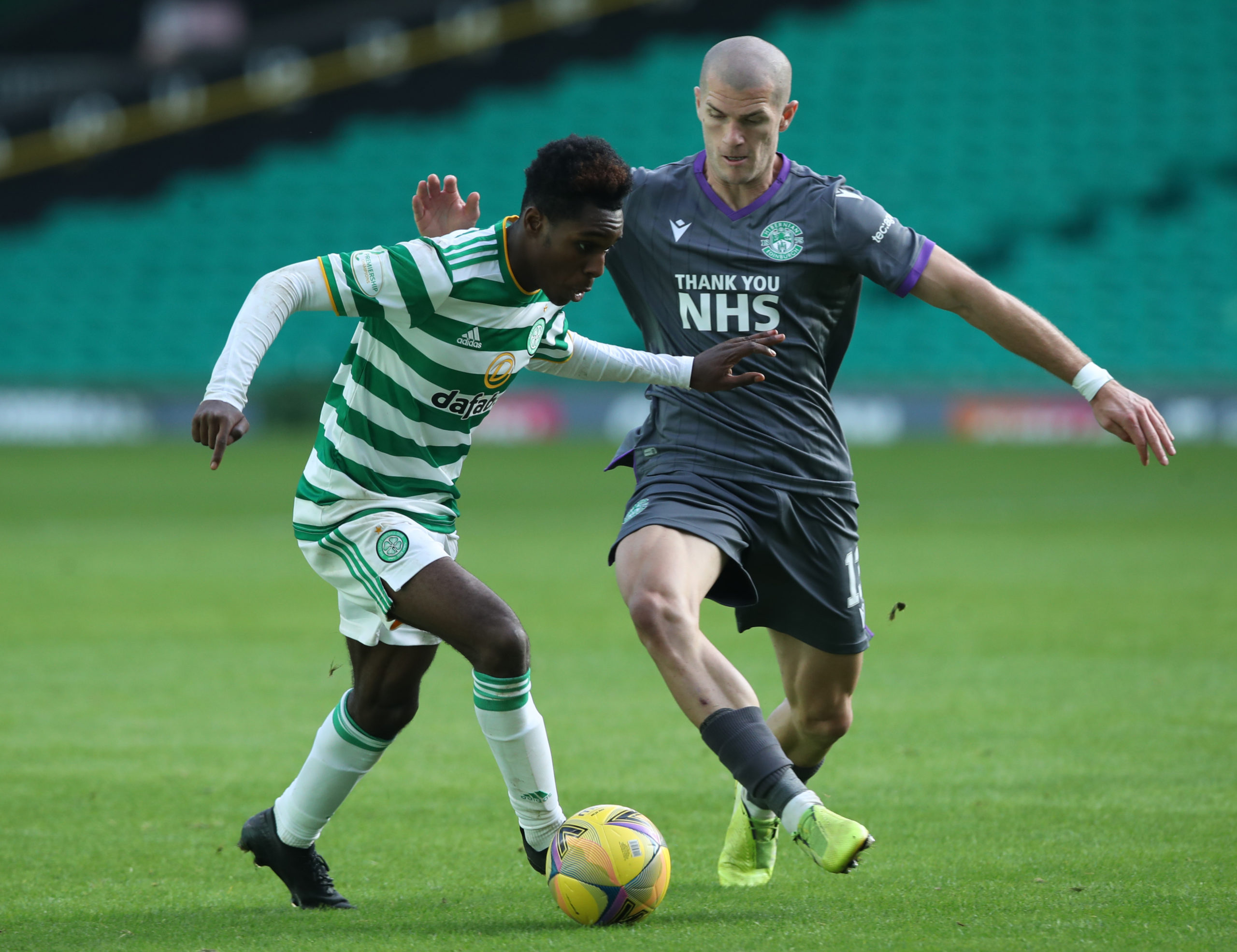 Celtic in action against Hibs