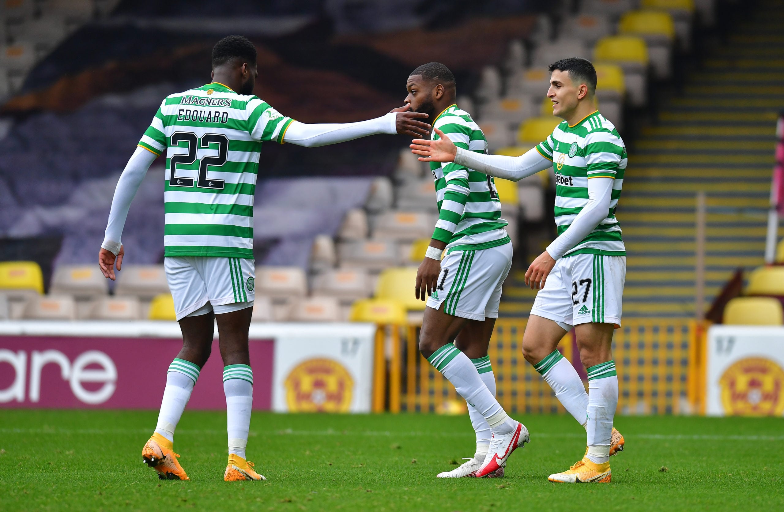 Celtic brought on Odsonne Edouard and Olivier Ntchm at Fir Park