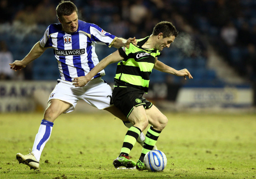 Robbie Keane controls the ball during Celtic's game against Kilmarnock