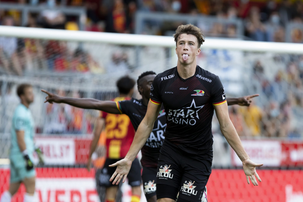 Celtic centre-back Jack Hendry in action for Oostende