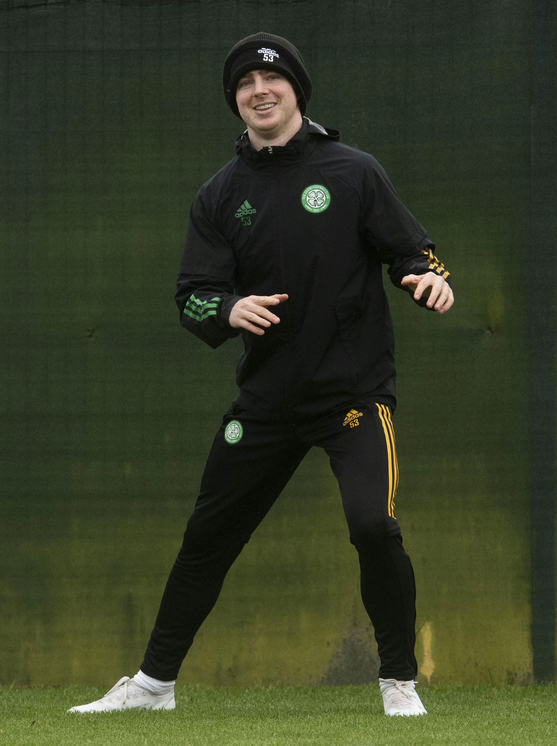 Celtic youngster Cameron Harper in training prior to the visit of Lille