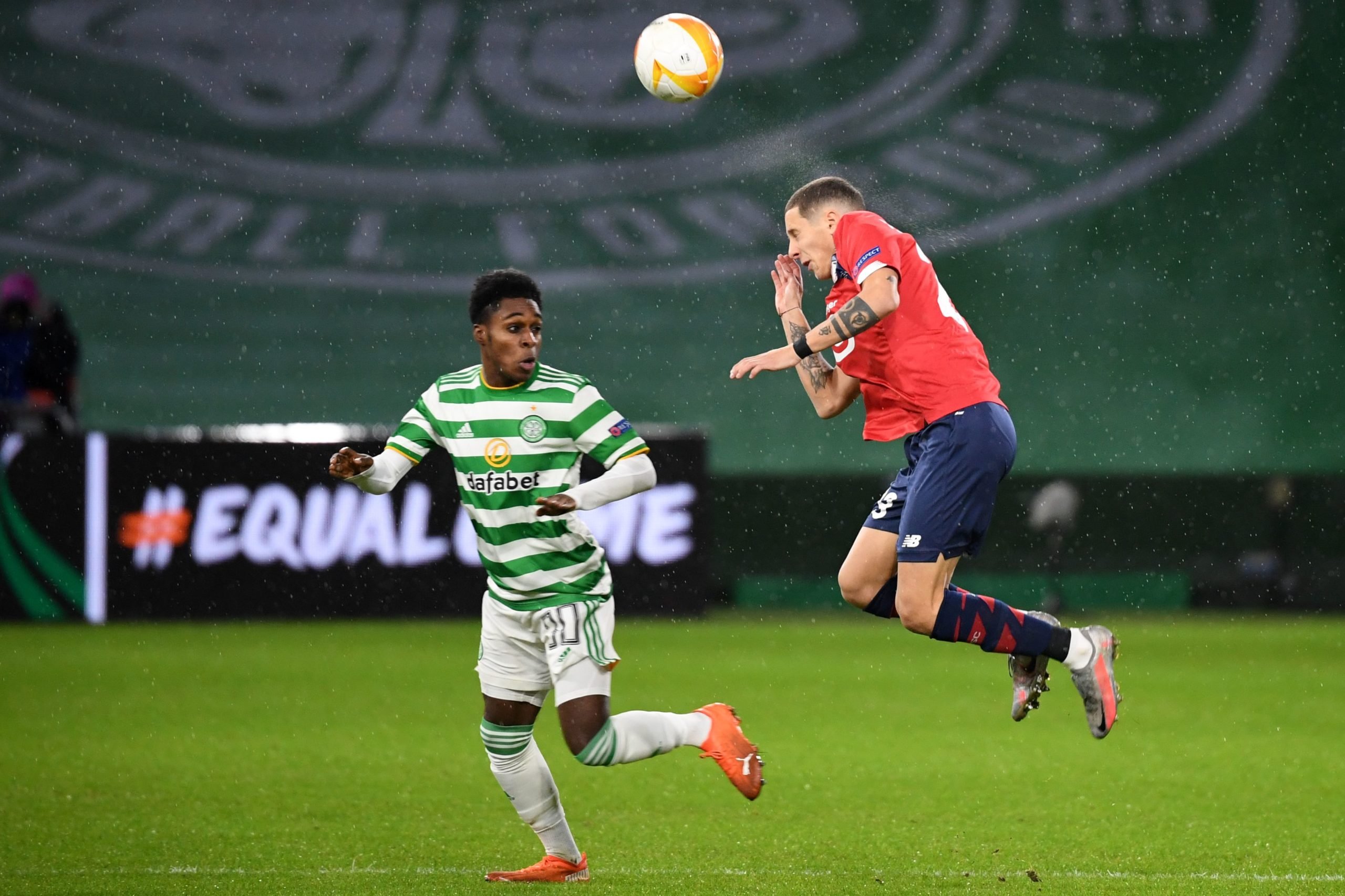 Jeremie Frimpong in action for Celtic vs Lille