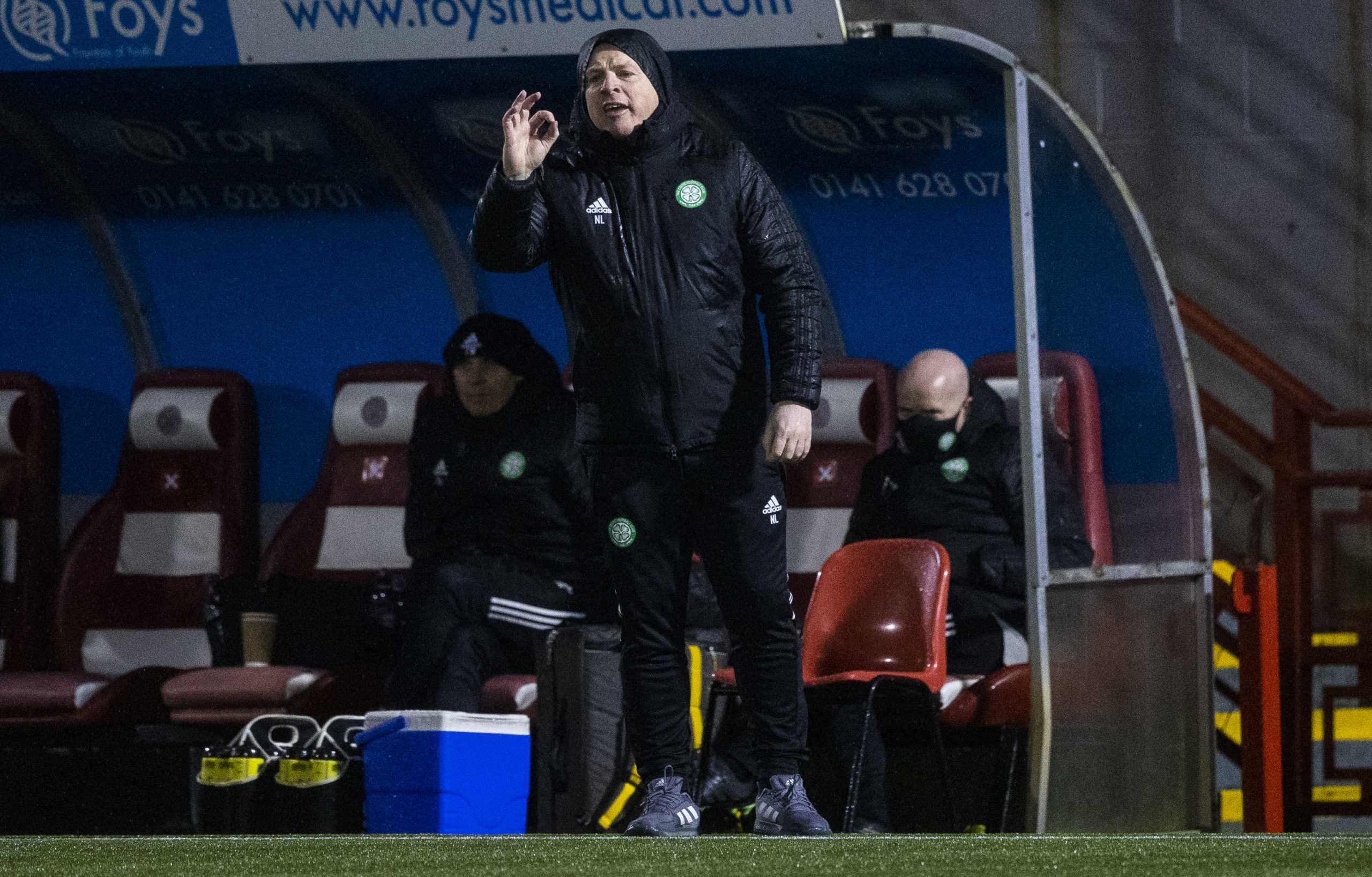 Neil Lennon the Celtic touchline vs Hamilton
