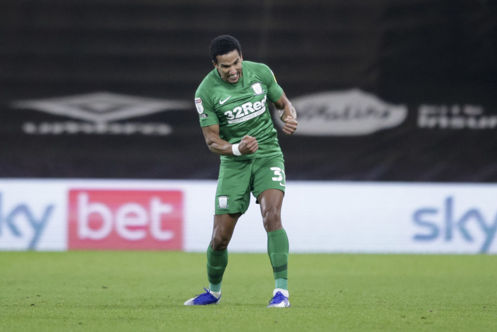 Celtic invincible Scott Sinclair celebrates for Preston