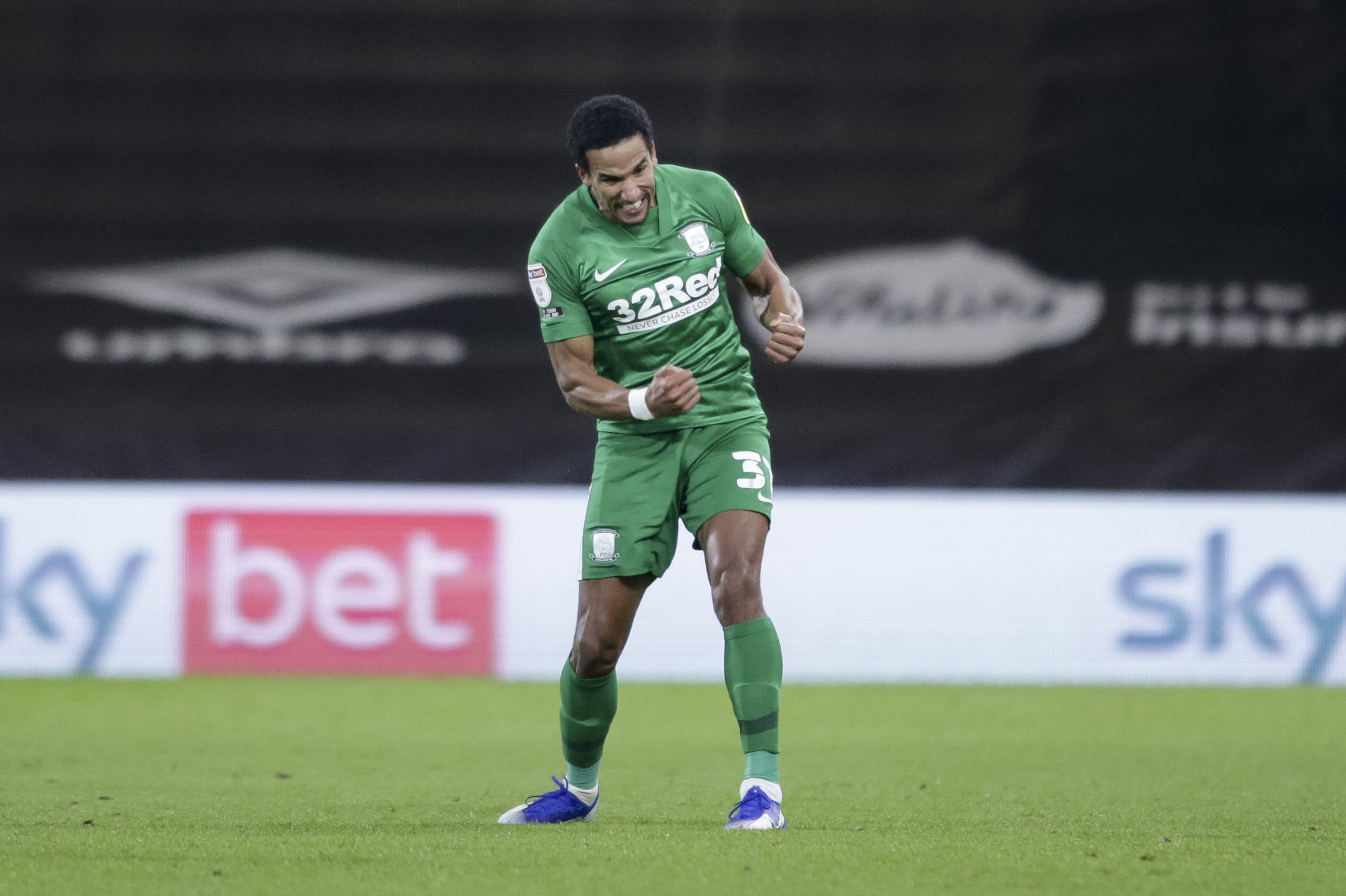 Celtic invincible Scott Sinclair celebrates for Preston