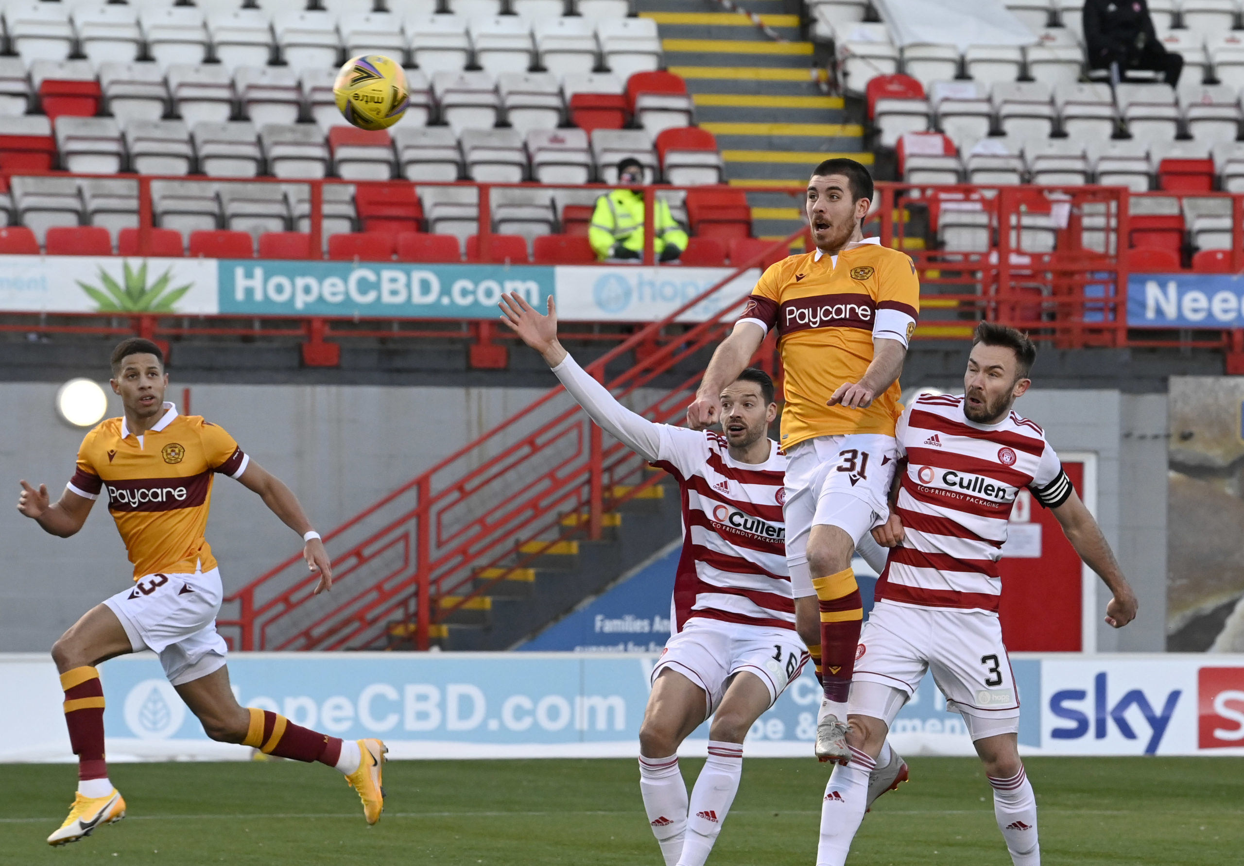 Celtic-linked Declan Gallagher in action for Motherwell