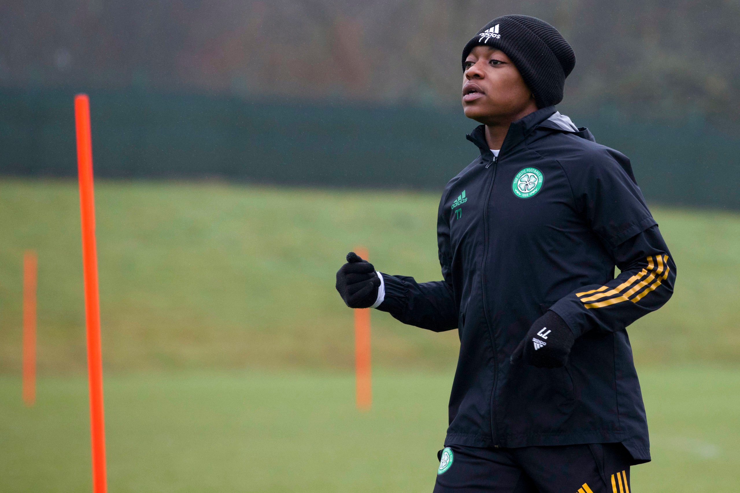 Karamoko Dembele at Celtic training today