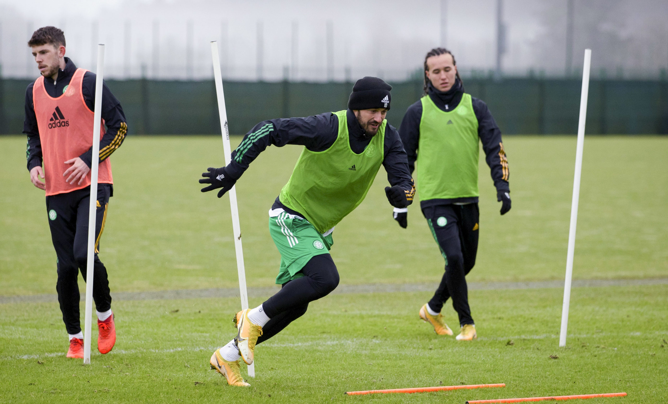 Albian Ajeti in Celtic training just days ago