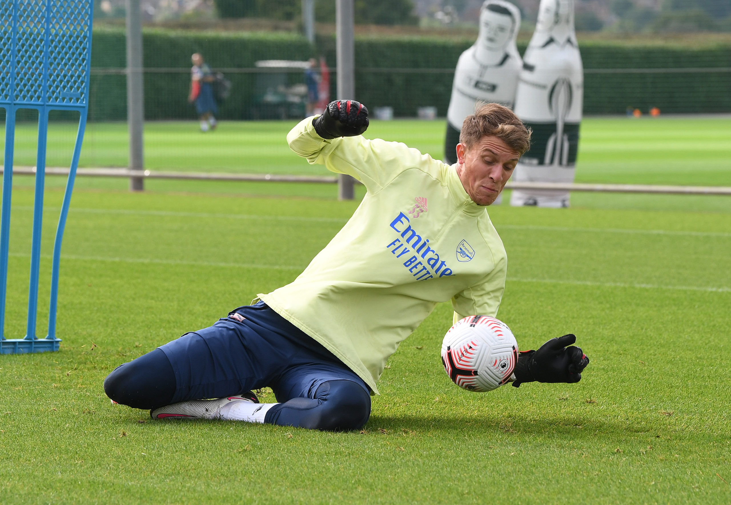 Matt Macey in Arsenal training