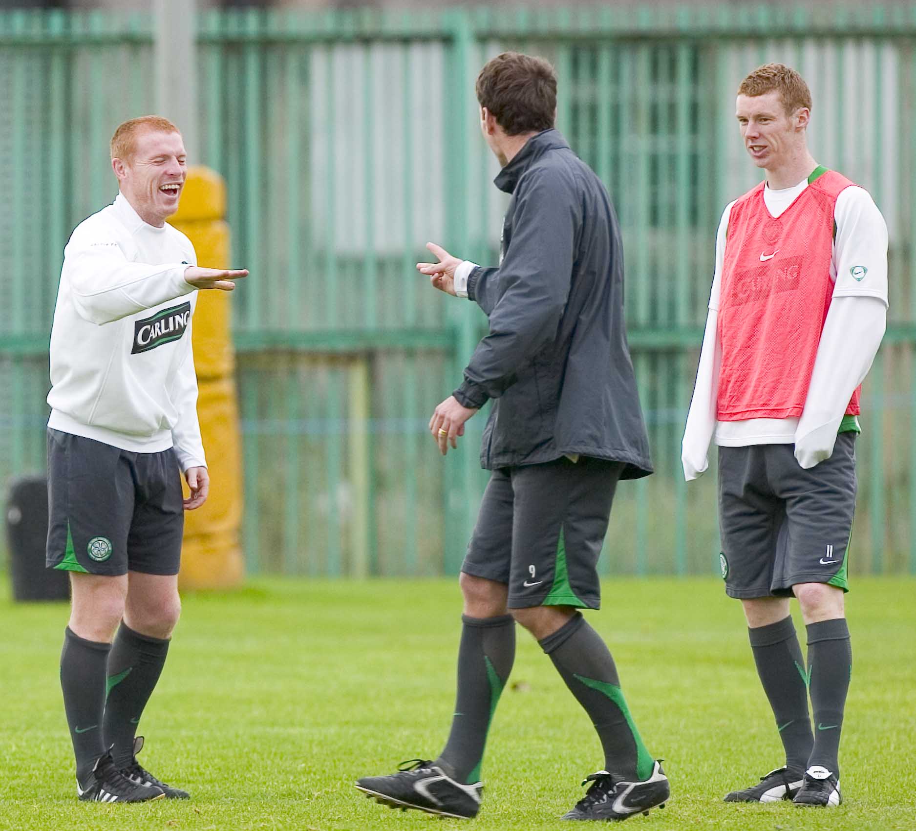 Celtic training, Sutton, Lennon and Pearson