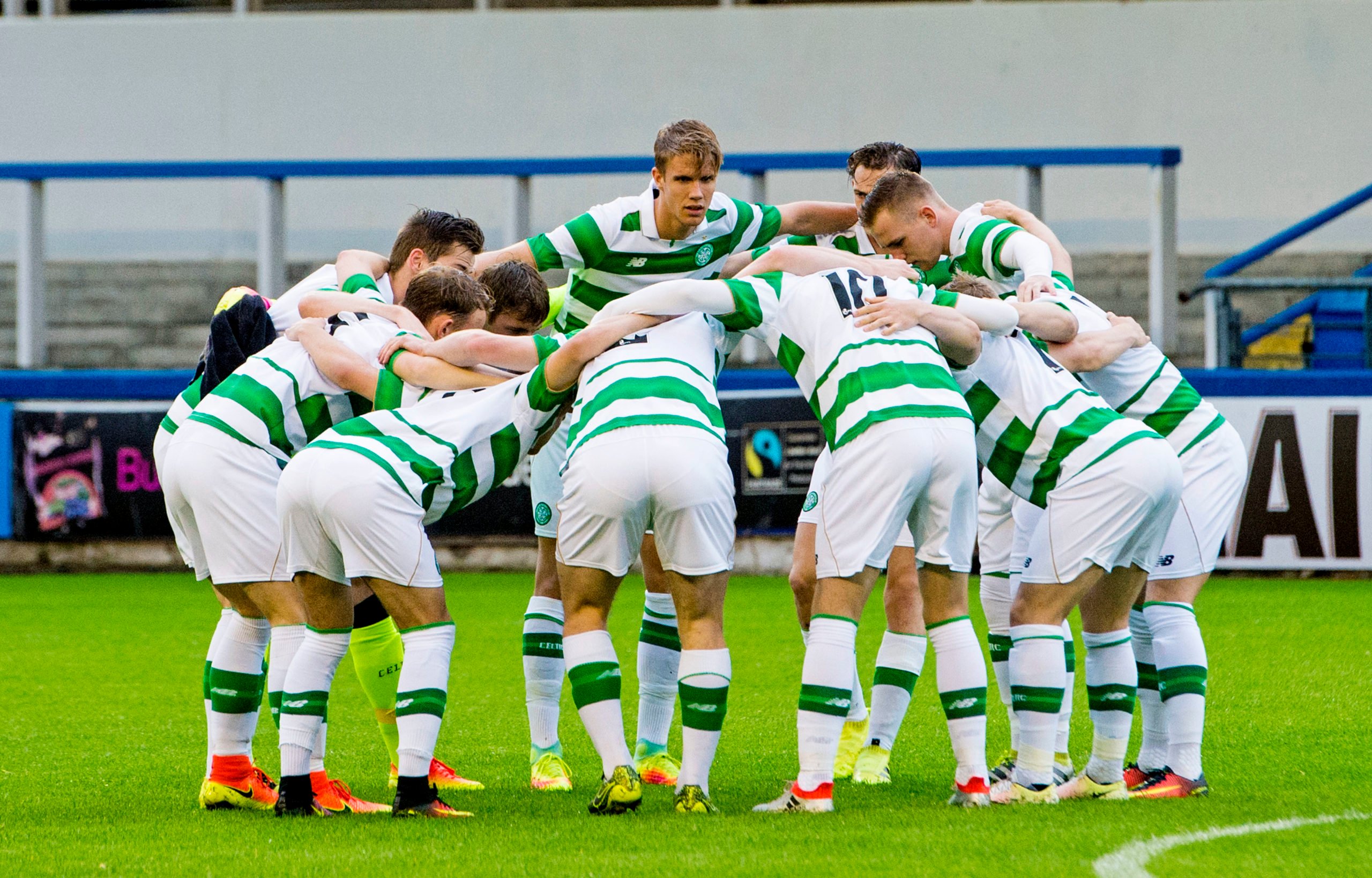Celtic colts before a match against Manchester City