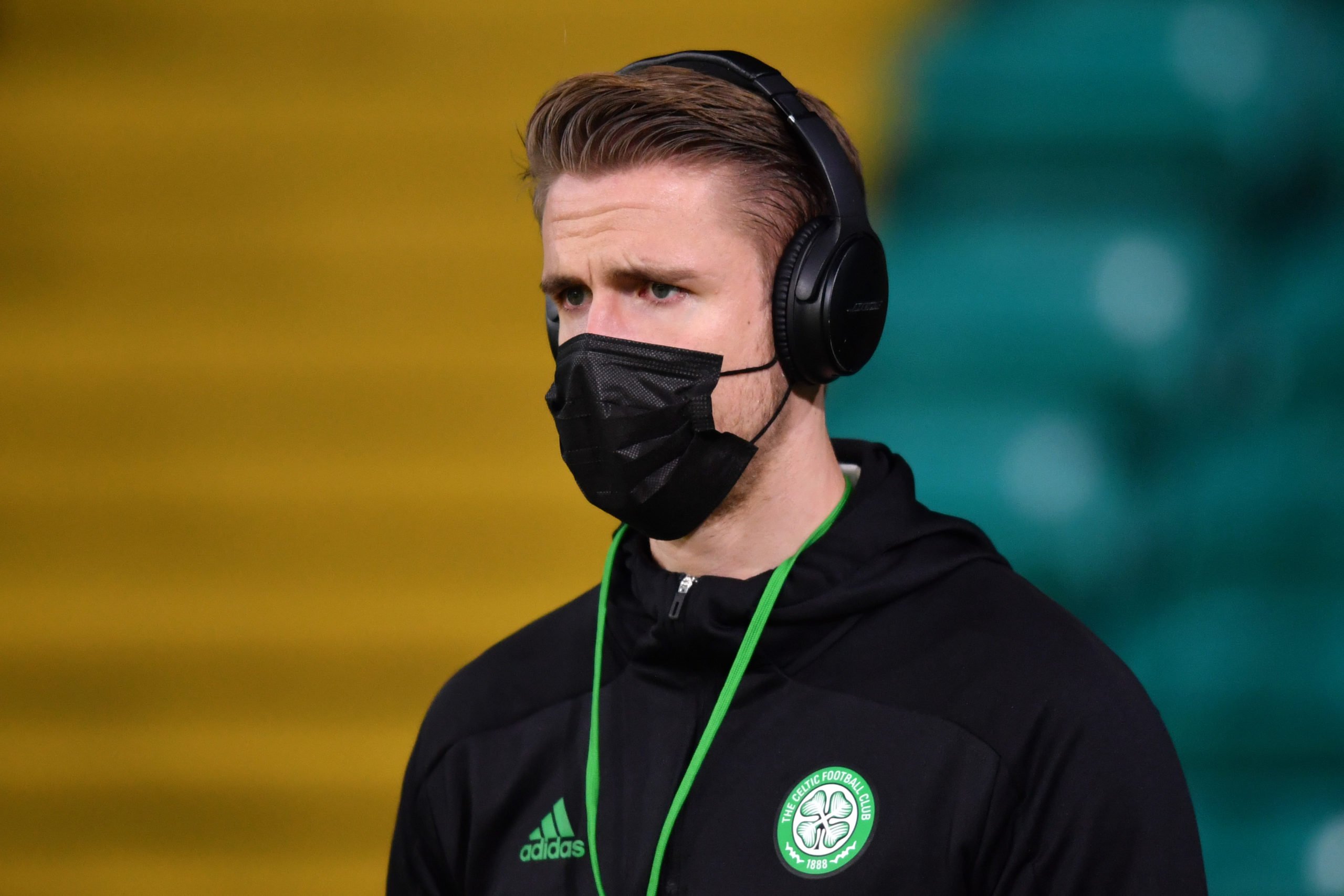 Kristoffer Ajer before a Celtic match