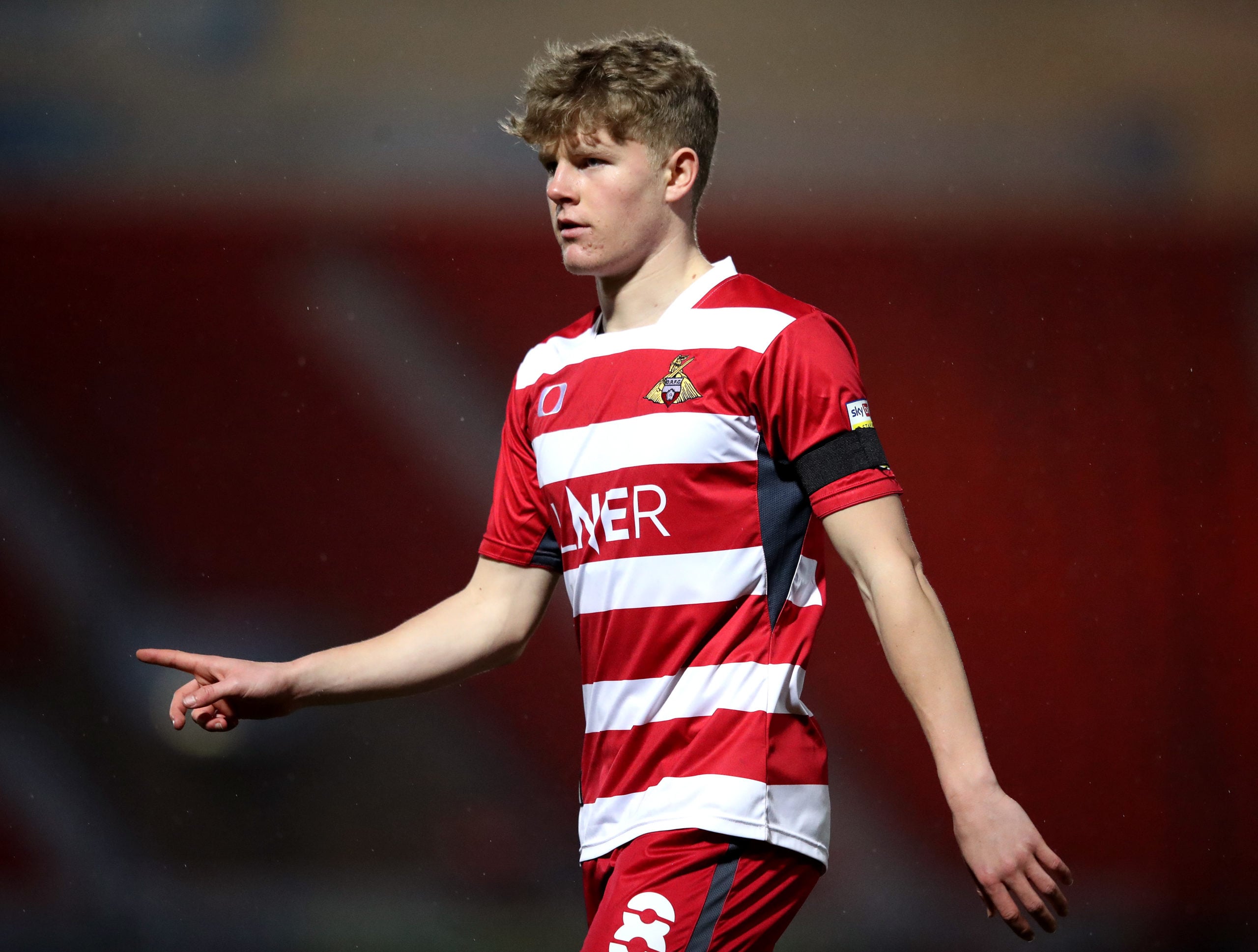 Celtic youngster Scott Robertson with Doncaster Rovers