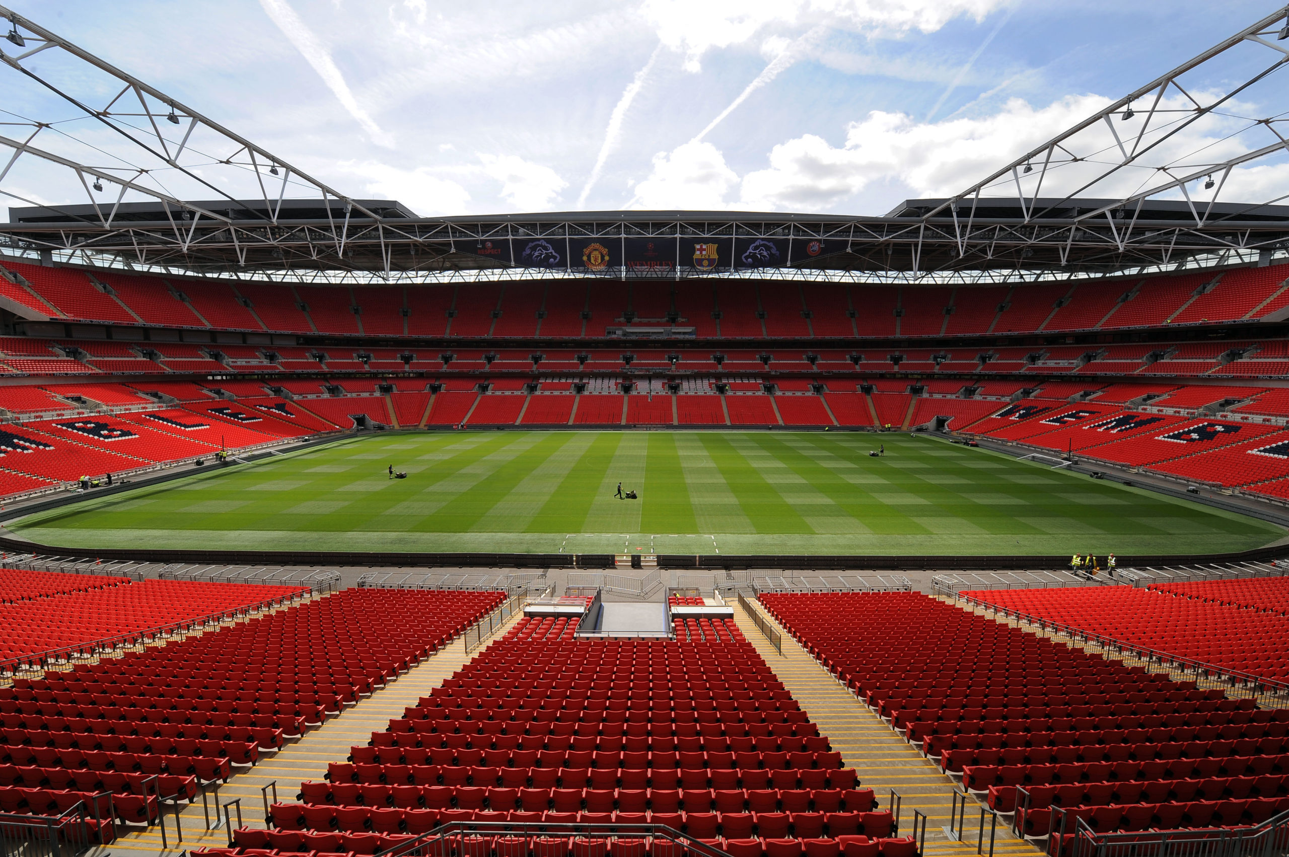 Wembley stadium will host fans next month