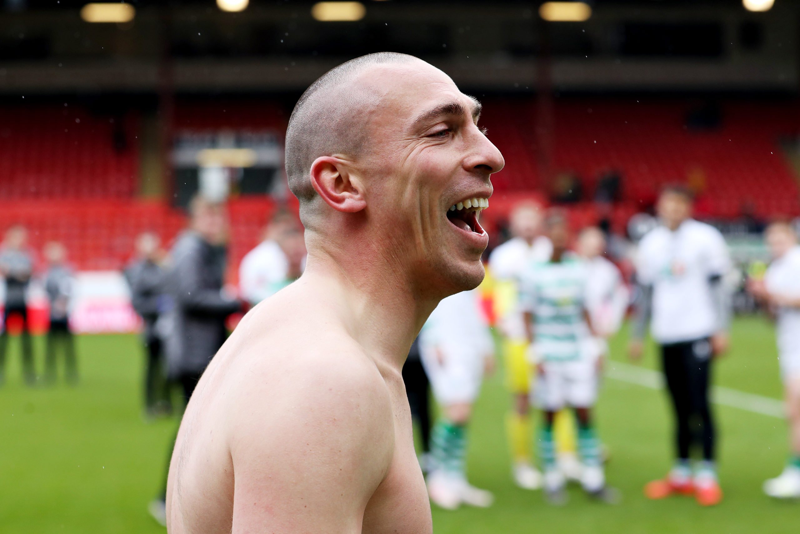 Scott Brown lapping it up at Pittodrie