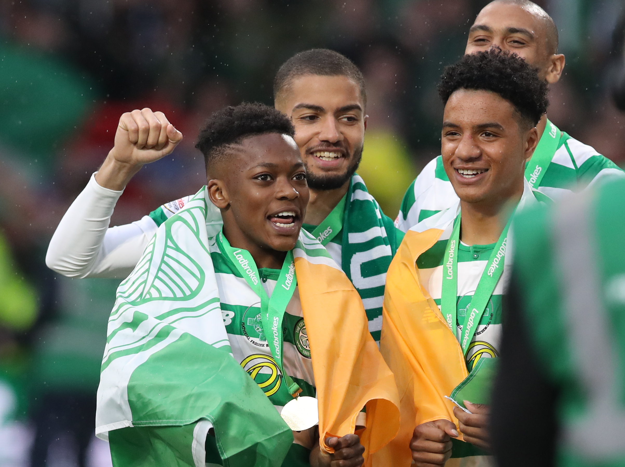 Okoflex, Dembele and Frimpong react on Instagram as Celtic youngster 'finally' gets game time