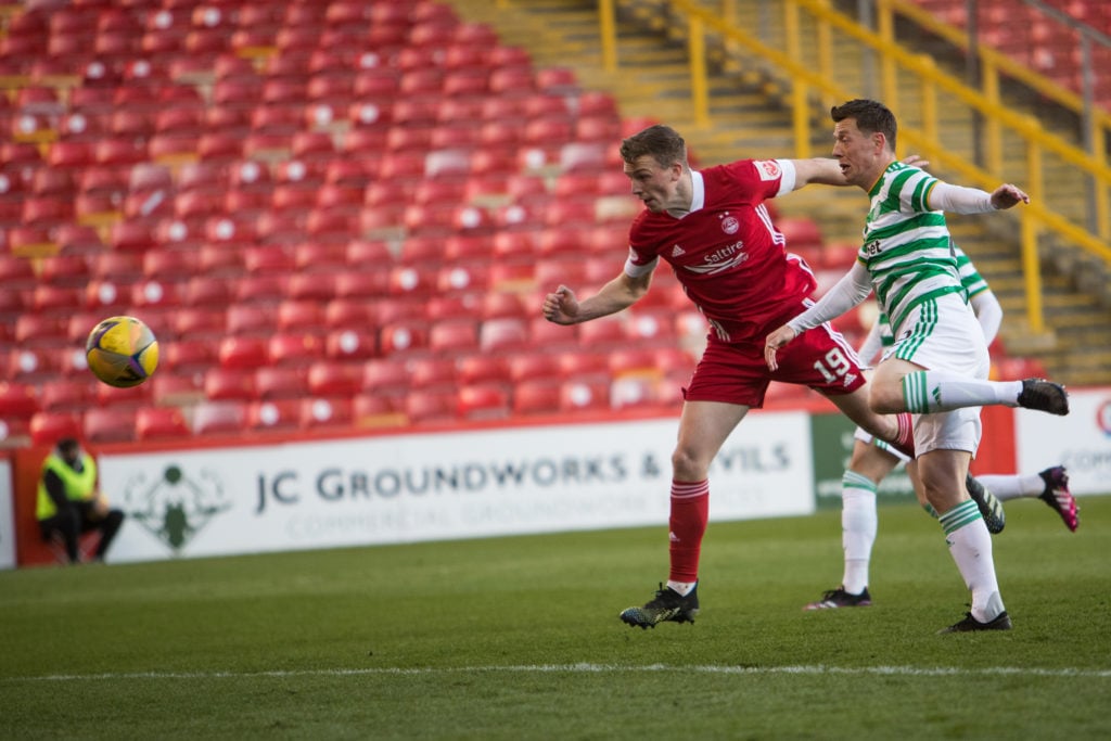 Lewis Ferguson in action vs Celtic