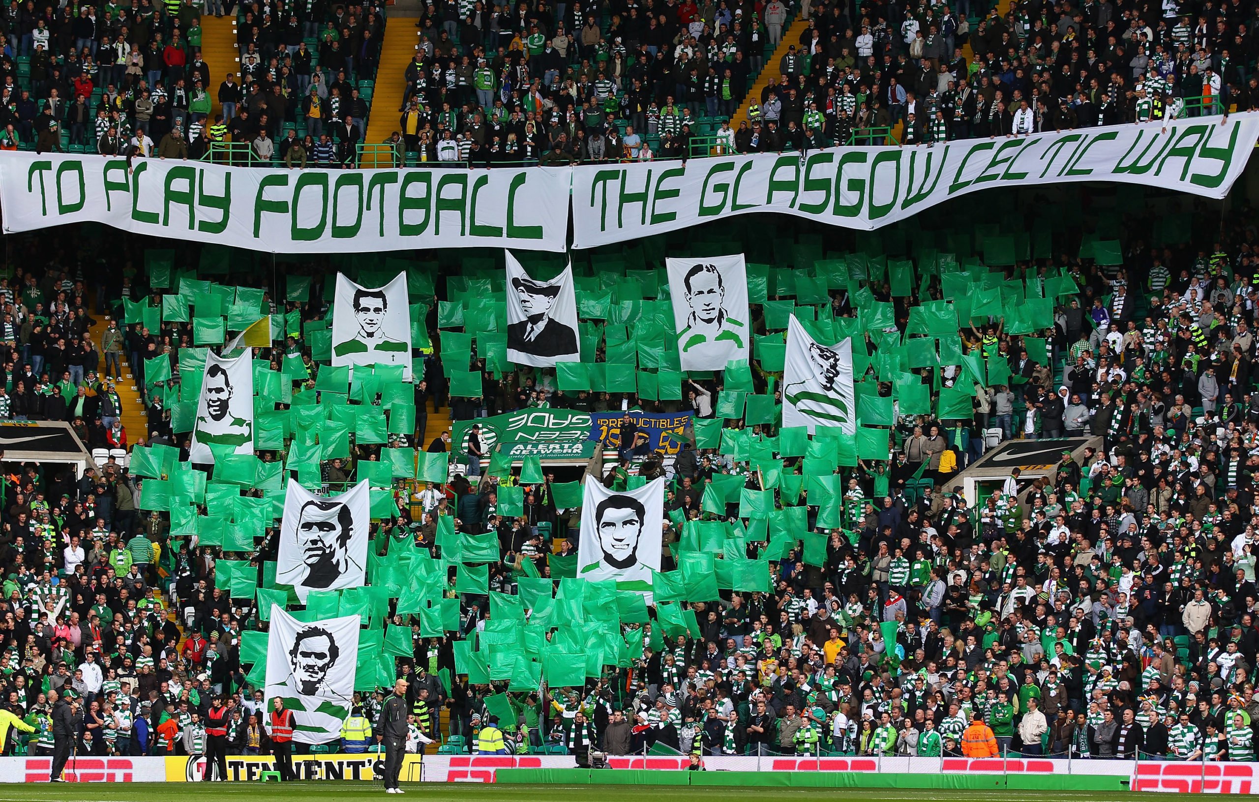 The Green Brigade unveil new protest banner at Celtic Park