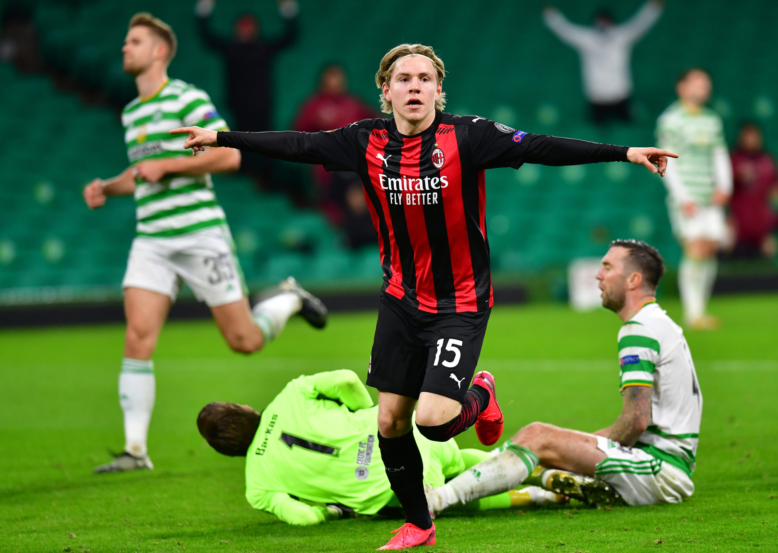 AC Milan winger Jens Hauge, who troubled Celtic in Europa League, available on loan