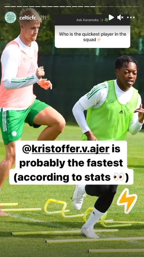 Fastest player at Celtic