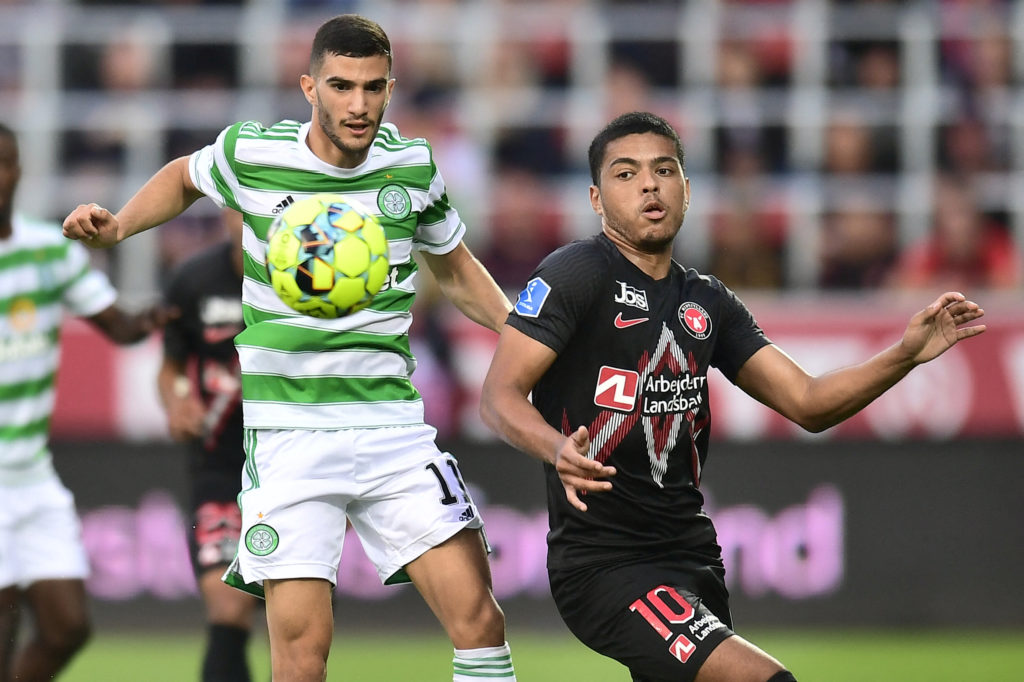 Abada in action against FC Midtjylland
