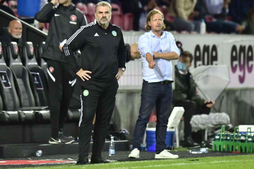 Ange on the touchline in Denmark