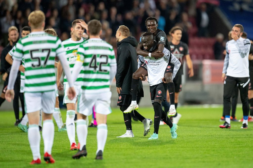 Midtjylland's players celebrate