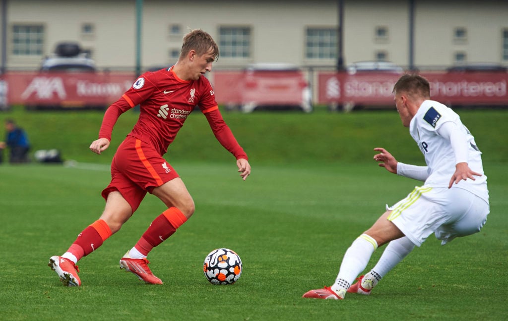 Leo Hjelde up against Liverpool U23s