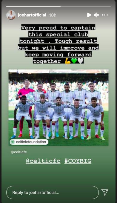 Joe Hart Celtic Instagram