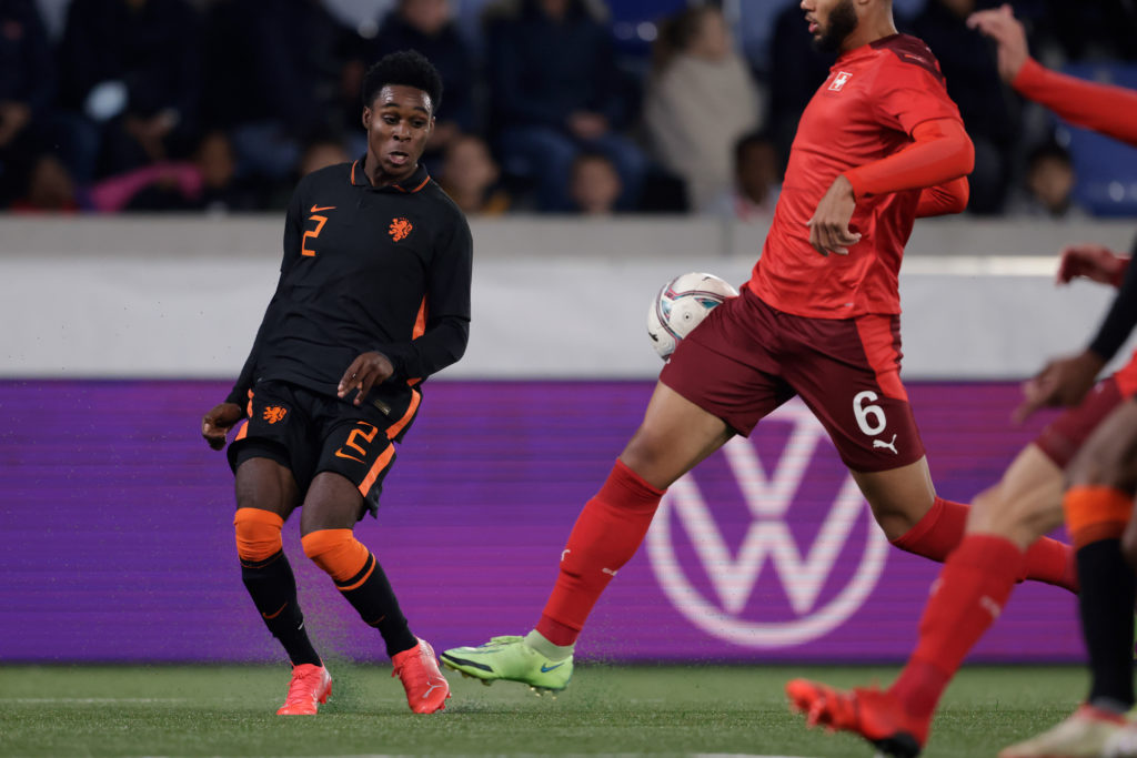 Jeremie Frimpong in action for the Netherlands
